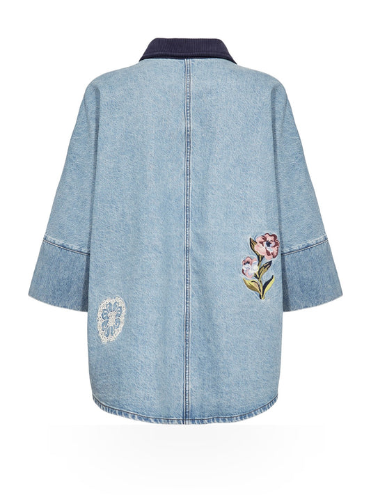Numph Nudenma Oversize Shirt - Camicie Donna - Medium Blue Denim