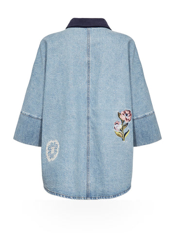Numph Nudenma Oversize Shirt - Camicie Donna - Medium Blue Denim
