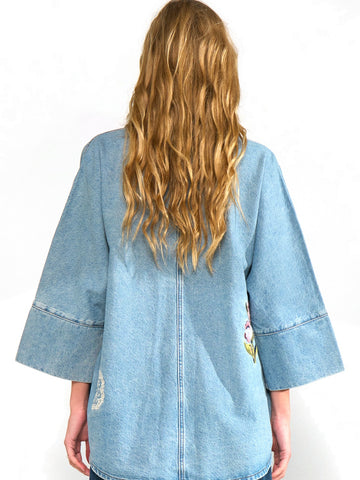 Numph Nudenma Oversize Shirt - Camicie Donna - Medium Blue Denim