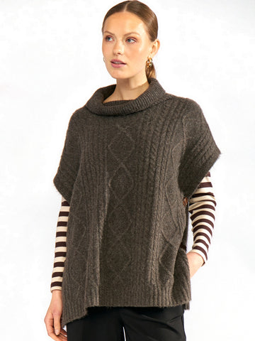 Numph Nujoline Poncho - Capospalla Donna - Marrone
