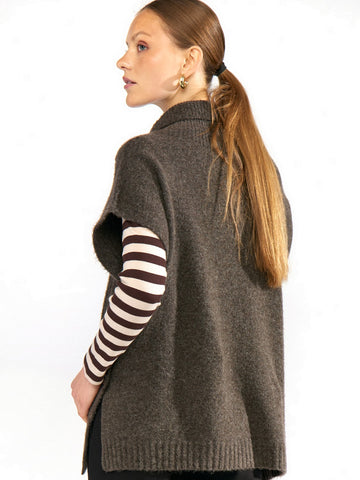 Numph Nujoline Poncho - Capospalla Donna - Marrone