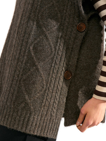 Numph Nujoline Poncho - Capospalla Donna - Marrone