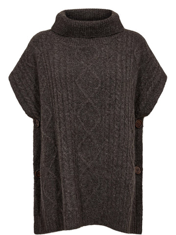 Numph Nujoline Poncho - Capospalla Donna - Marrone