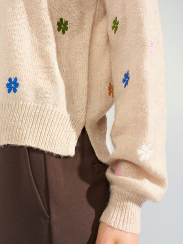 Numph Nuflorie Pullover - Maglieria Donna - Gray Morn