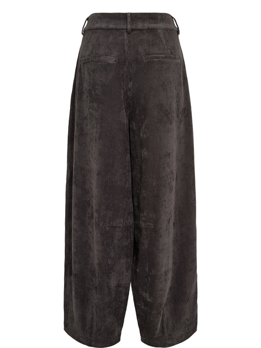 Numph Nucelise Barrel Pants - Pantaloni Donna - Asphalt