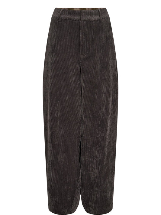 Numph Nucelise Barrel Pants - Pantaloni Donna - Asphalt