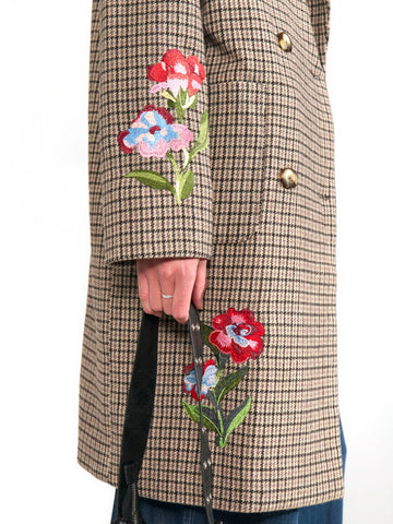 Numph Nuelana Embroidery Coat - Capospalla Donna - Marrone