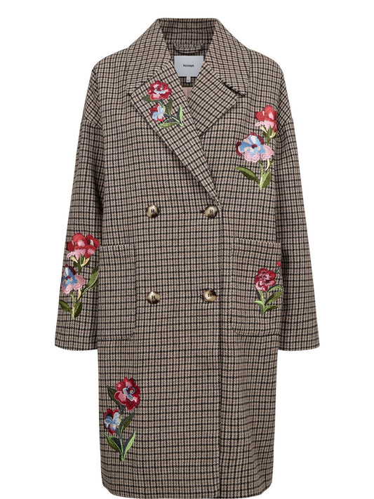 Numph Nuelana Embroidery Coat - Capospalla Donna - Marrone