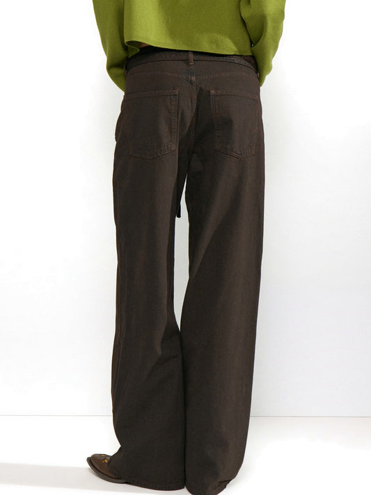 Numph Nubrooklyn Hr Wide Jeans - Jeans Donna - Black Coffee