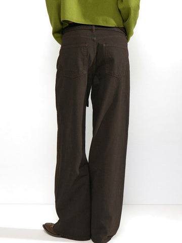 Numph Nubrooklyn Hr Wide Jeans - Jeans Donna - Black Coffee