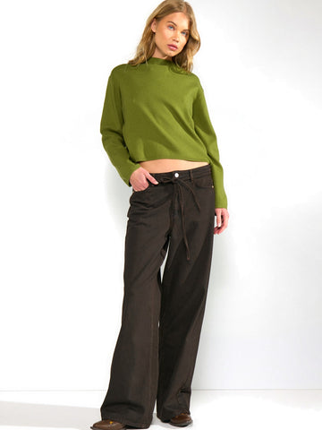 Numph Nubrooklyn Hr Wide Jeans - Jeans Donna - Black Coffee