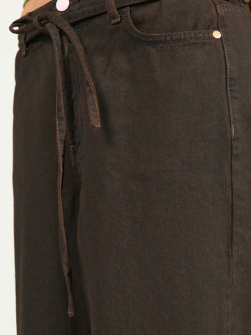 Numph Nubrooklyn Hr Wide Jeans - Jeans Donna - Black Coffee