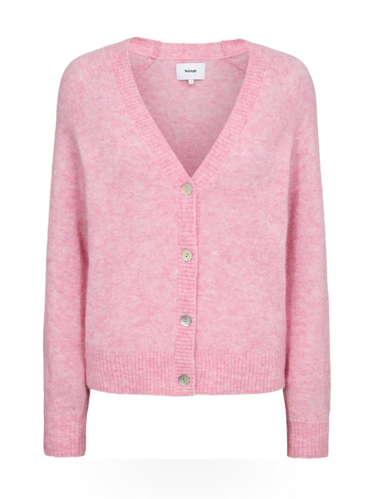 Numph Nuriette Deep V-neck Cardigan - Maglieria Donna - Bonbon