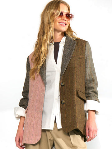 Numph Nuavey Herringbone Blazer - Capospalla Donna - Polignac