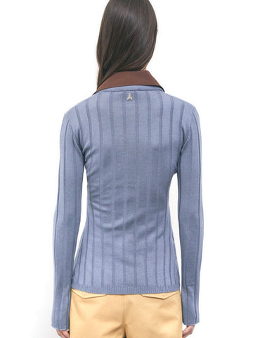 Patrizia Pepe Maglia/Knit - Maglieria Donna - Bluish Grey/Brown