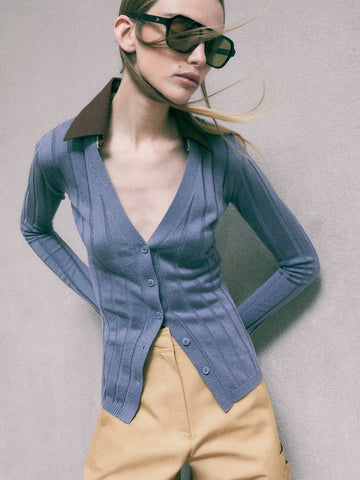 Patrizia Pepe Maglia/Knit - Maglieria Donna - Bluish Grey/Brown