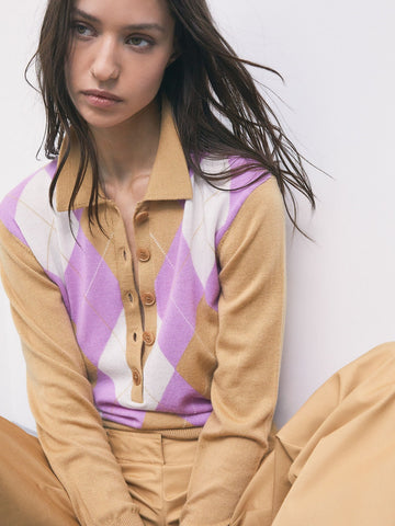 Patrizia Pepe Maglia/Knit - Maglieria Donna - Anomaly Beige Check