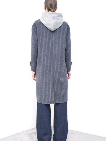 Patrizia Pepe Cappotto/Coat - Capospalla Donna - Grigio Bianco