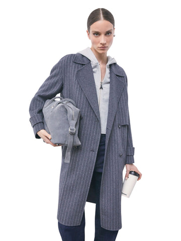 Patrizia Pepe Cappotto/Coat - Capospalla Donna - Grigio Bianco