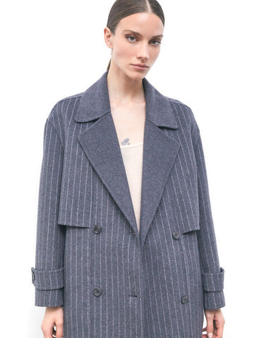 Patrizia Pepe Cappotto/Coat - Capospalla Donna - Grigio Bianco