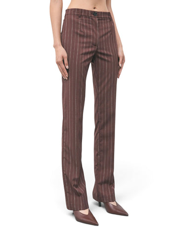 Patrizia Pepe Pantaloni - Pantaloni Donna - Marrone Righe