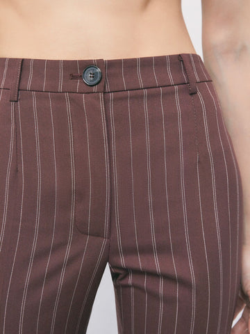 Patrizia Pepe Pantaloni - Pantaloni Donna - Marrone Righe