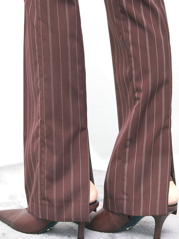 Patrizia Pepe Pantaloni - Pantaloni Donna - Marrone Righe