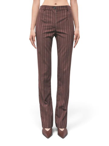 Patrizia Pepe Pantaloni - Pantaloni Donna - Marrone Righe