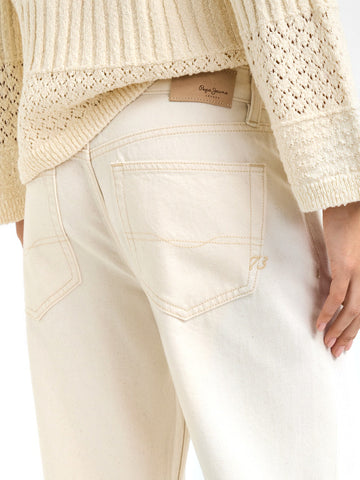 Pepe Jeans Loose Straight Lw Nicky L32 - Jeans Donna - Beige