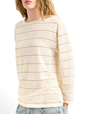Pepe Jeans Carola T-shirt - T-Shirt Donna - Oro/beige