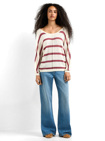 Pepe Jeans Alberta - Maglieria Donna - Beige/Bordeaux