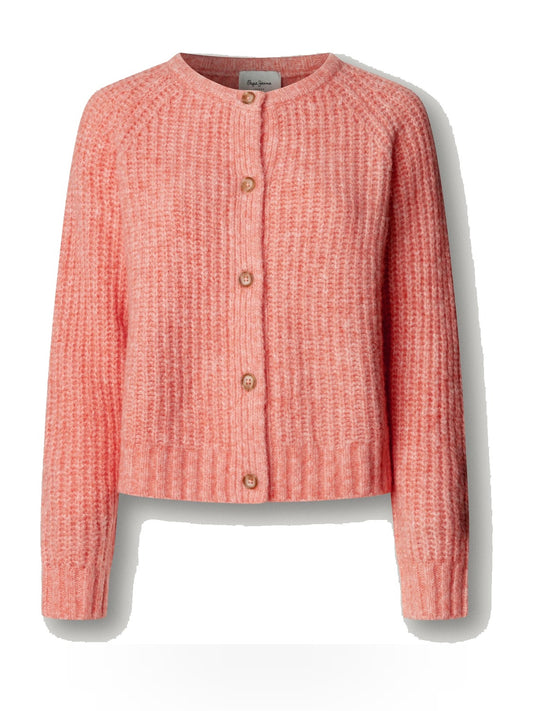 Pepe Jeans Ashley Cardigan - Maglieria Donna - Corallo
