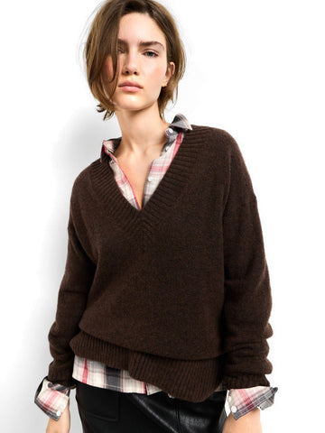 Pepe Jeans Ashley V Neck - Maglieria Donna - Marrone