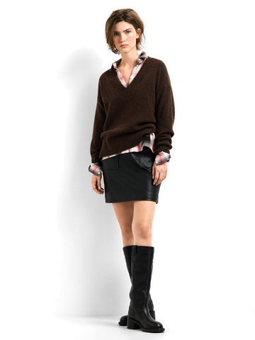 Pepe Jeans Ashley V Neck - Maglieria Donna - Marrone