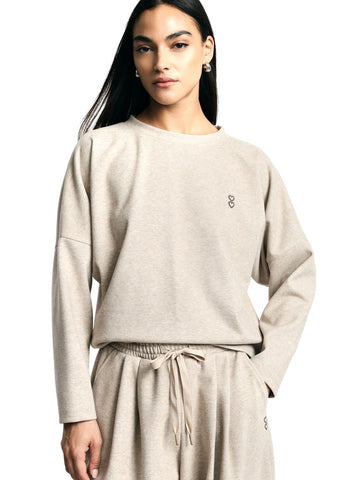 Please Felpe Donna - Beige/beige