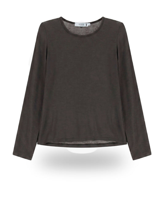 Please T-Shirt Donna - Grigio Scuro