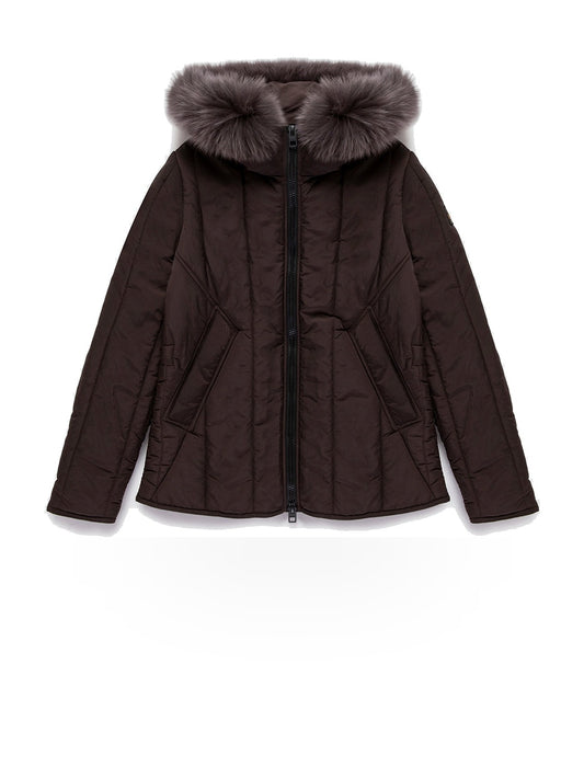 Refrigiwear Short Berna Fur Jacket - Capospalla Donna - Marrone