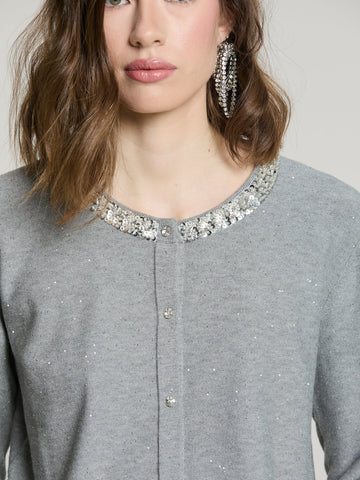 Relish Cardigan Sade - Maglieria Donna - Grigio