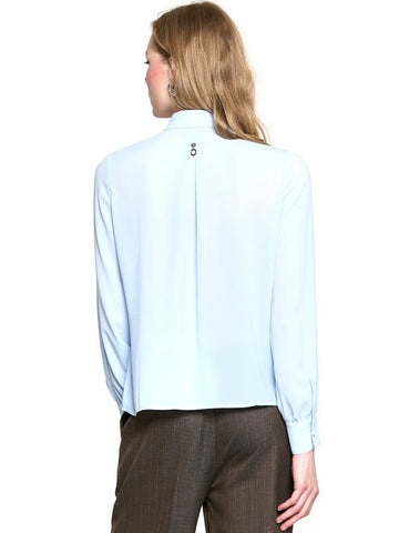 Relish Camicia Barela M/l C/plisse Copribottoni - Camicie Donna - Blu
