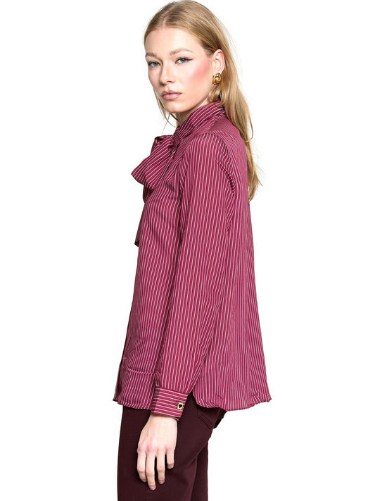 Relish Camicia Blowell Righe - Camicie Donna - Red Plum