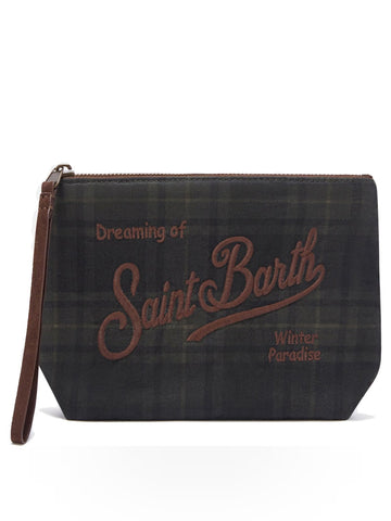 Saint Barth Aline Wax Pochette - Borse Donna - Scott Tartan 52 Emb