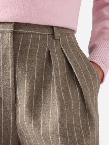 Saint Barth Aya Flannel Woman Shorts Pinstripes - Shorts Donna - Pinstripes