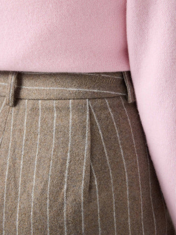 Saint Barth Aya Flannel Woman Shorts Pinstripes - Shorts Donna - Pinstripes