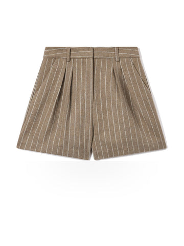 Saint Barth Aya Flannel Woman Shorts Pinstripes - Shorts Donna - Pinstripes