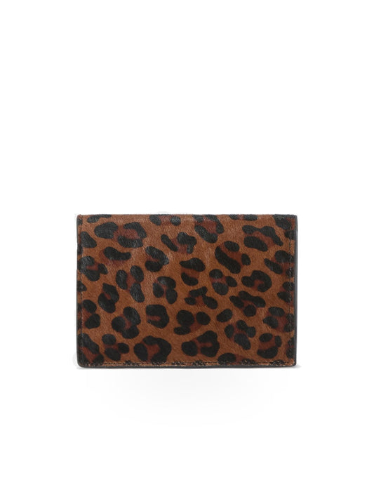 Saint Barth Card Holder Zebra Brushed Leather - Portafogli Donna - Dark Leo