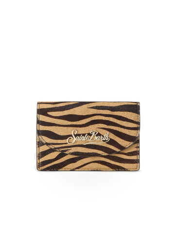 Saint Barth Card Holder Zebra Brushed Leather - Portafogli Donna - Zebra