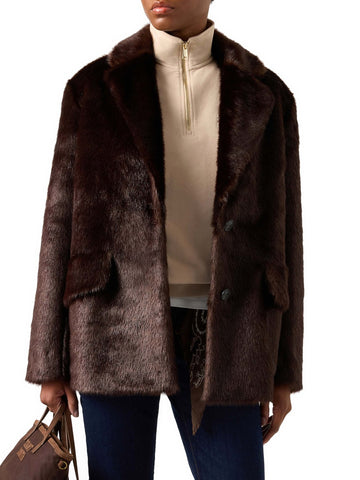 Saint Barth Camila Fur Coat - Capospalla Donna - Marrone