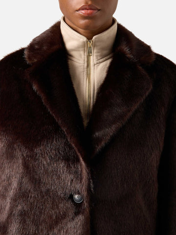 Saint Barth Camila Fur Coat - Capospalla Donna - Marrone