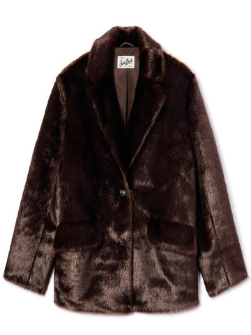 Saint Barth Camila Fur Coat - Capospalla Donna - Marrone