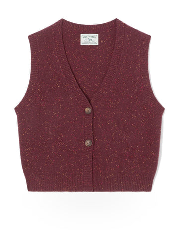Saint Barth Carette Donegal Vest - Gilet Donna - 44m Aubergine